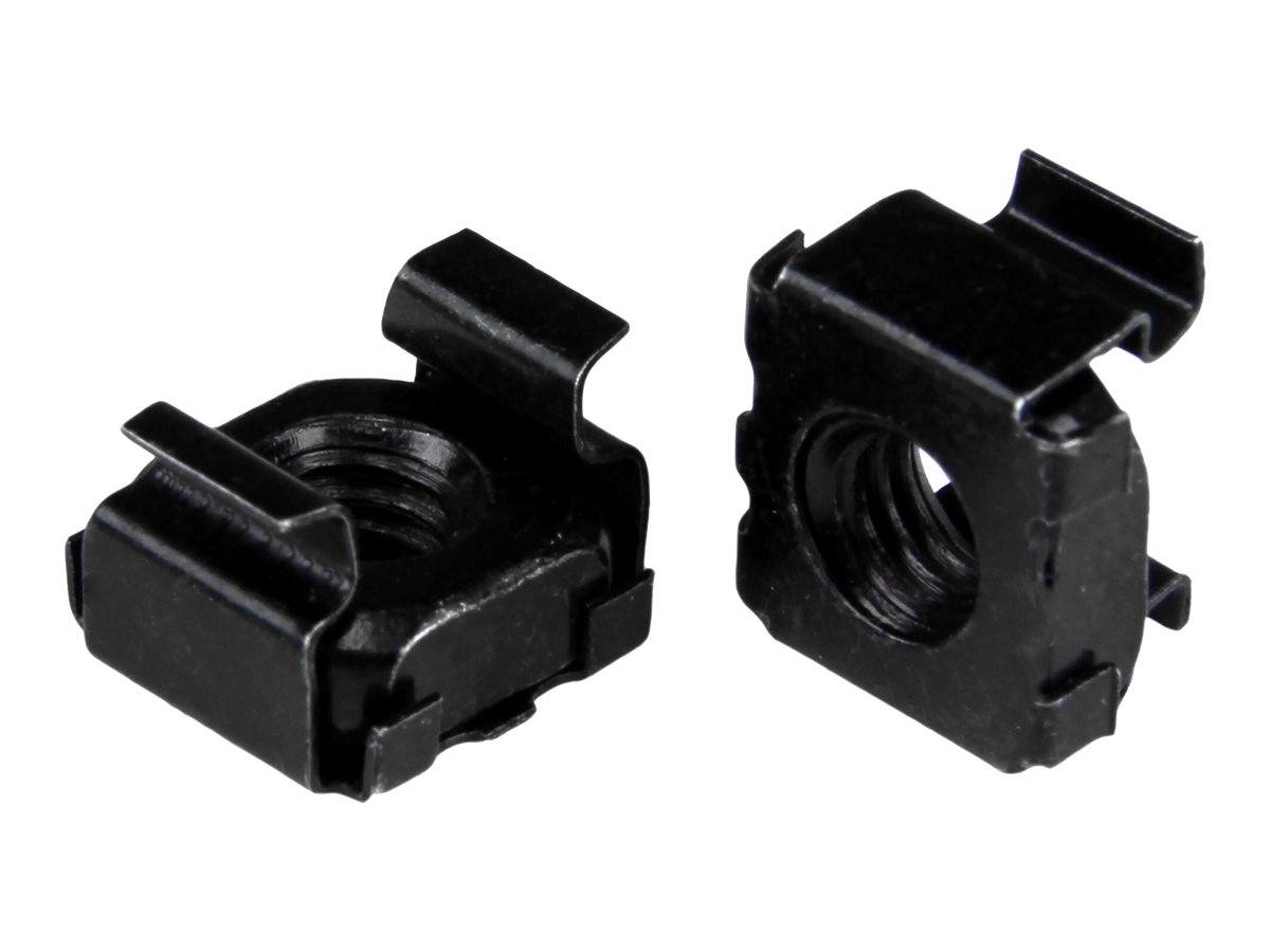 StarTech.com M6 Käfigmutter - 50er Pack - Schwarz - M6 Montagemutter für Server Rack und Serverschrank - Käfigmuttern -