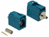 DeLOCK 89709, FAKRA Z, Männlich, Gold, Blau, Edelstahl, Messing, Kupfer, Nickel, Kunststoff, China