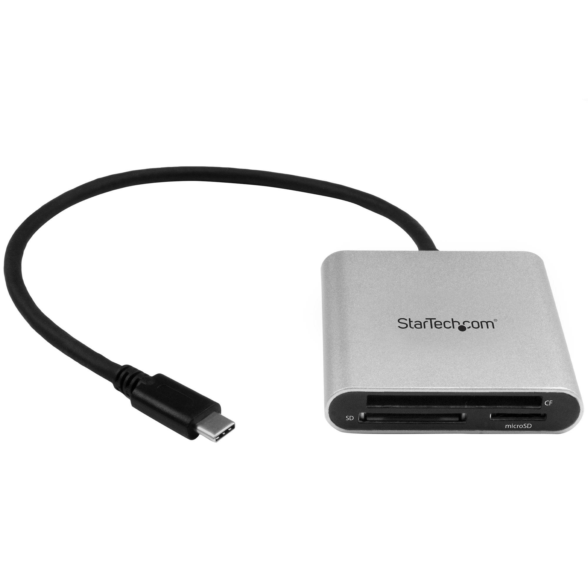 StarTech.com USB 3.0 Kartenleser mit USB-C - SD, MicroSD, CompactFlash Speicherkartenleser mit USB-C Kabel - Kartenleser