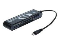 DeLOCK Micro USB OTG Card Reader 5 Slot - Kartenleser (CF I, CF II, MS, MMC, SD, xD, MS PRO Duo, microSD, SDHC, microSDH