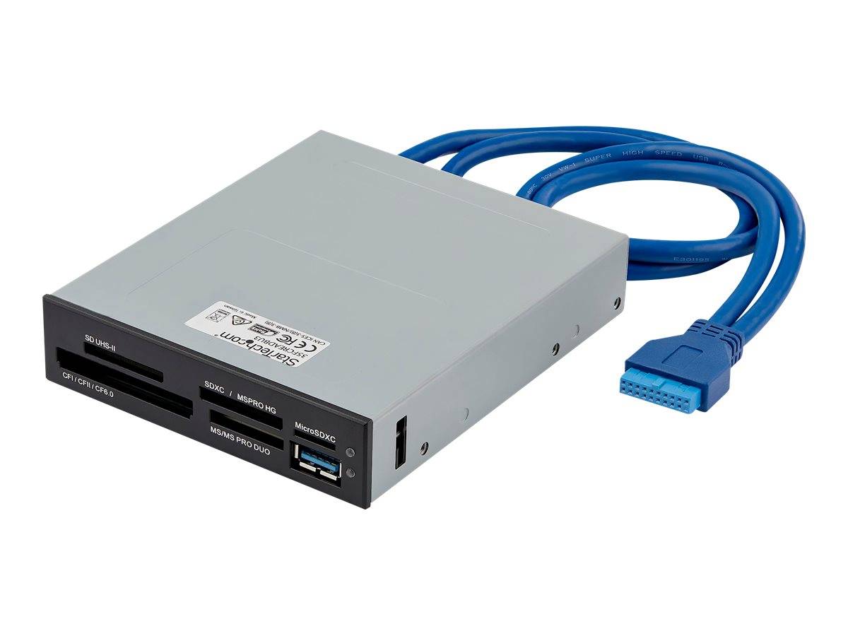 StarTech.com USB 3.0 interner Kartenleser mit UHS-II Unterstützung - SecureDigital/Micro SD/MemoryStick/CF Kartenlesegerät - Kartenleser - 8,9 cm (3
