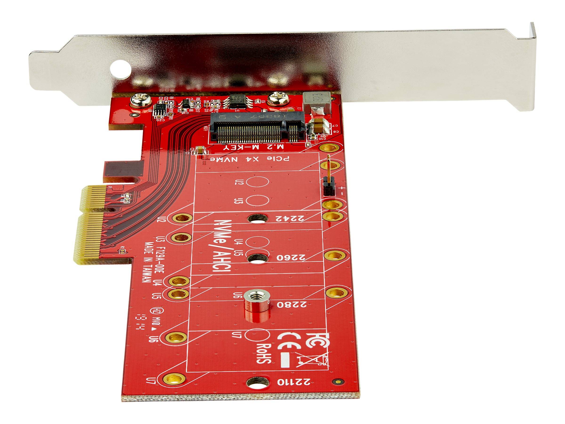 StarTech.com M2 PCIe SSD Adapter - x4 PCIe 3.0 NVMe / AHCI / NGFF / M-Key - Low Profile and Full Profile - SSD PCIe M.2