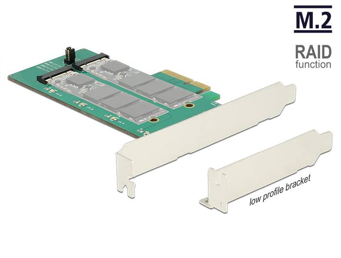 DeLOCK PCI Express Card > 2 x internal M.2 Key B with RAID
