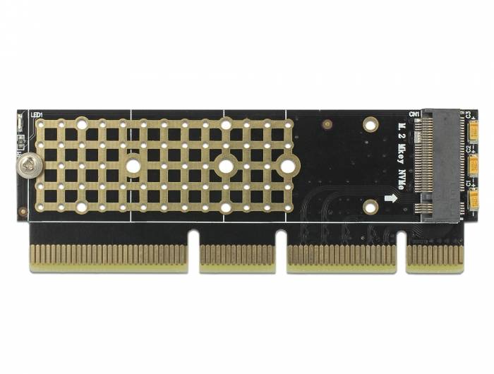 DeLOCK PCI Express x16 (x4 / x8) Card to 1 x NVMe M.2 Key M for Server