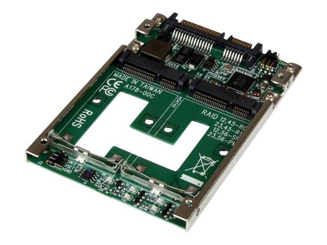 Interner Festplatten-RAID-Controller auf einer grünen Leiterplatte mit Steckverbindern und Chips, mit der Bezeichnung „RAID 1245-RC"
