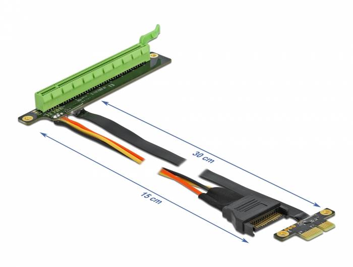 DeLOCK PCI Express x1 to x16 with flexible cable