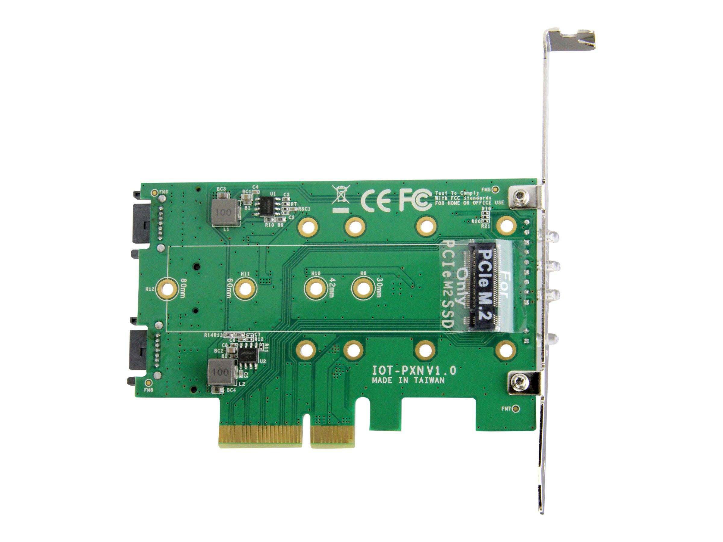 StarTech.com 3 Port M.2 SSD (NGFF) Adapterkarte - 1x PCIe (NVMe)