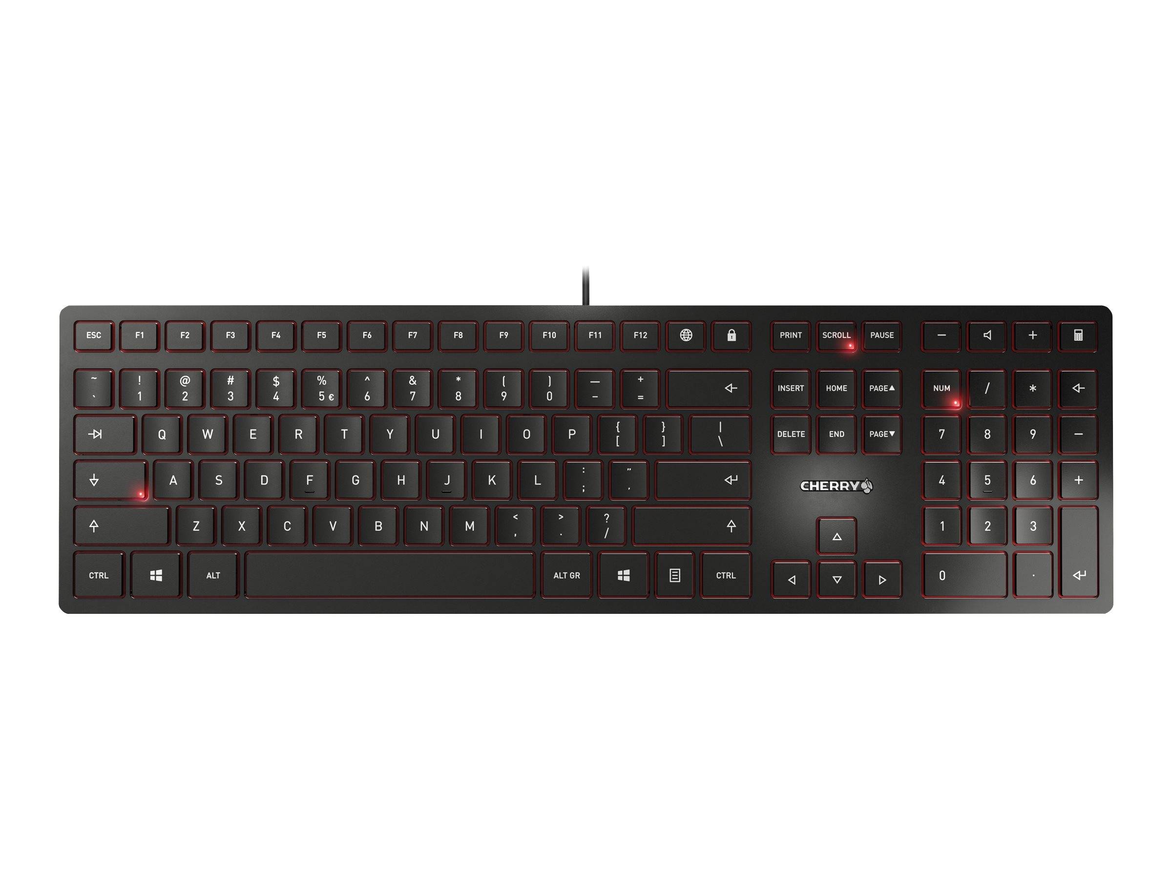 CHERRY KC 6000 SLIM - Tastatur - USB - US mit Euro-Symbol