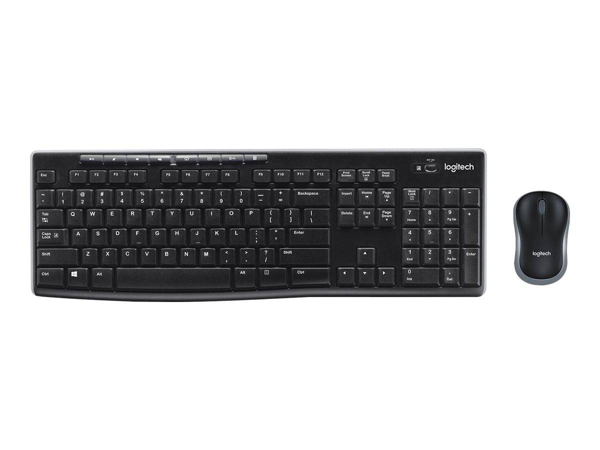 Logitech Tastatur- und -Maus Set MK270 - US Layout - Schwarz