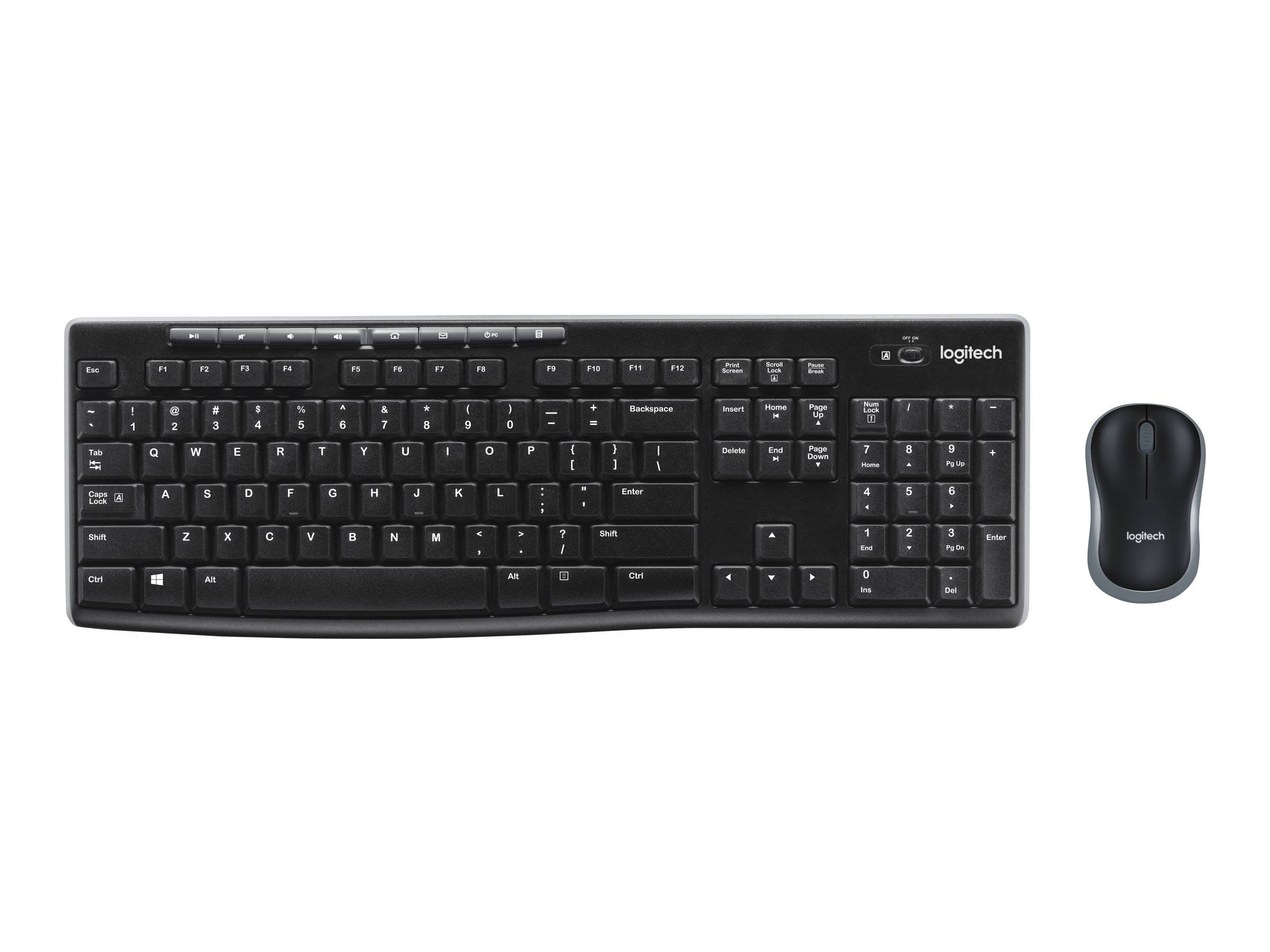 Logitech Tastatur- und -Maus Set MK270 - US Layout - Schwarz