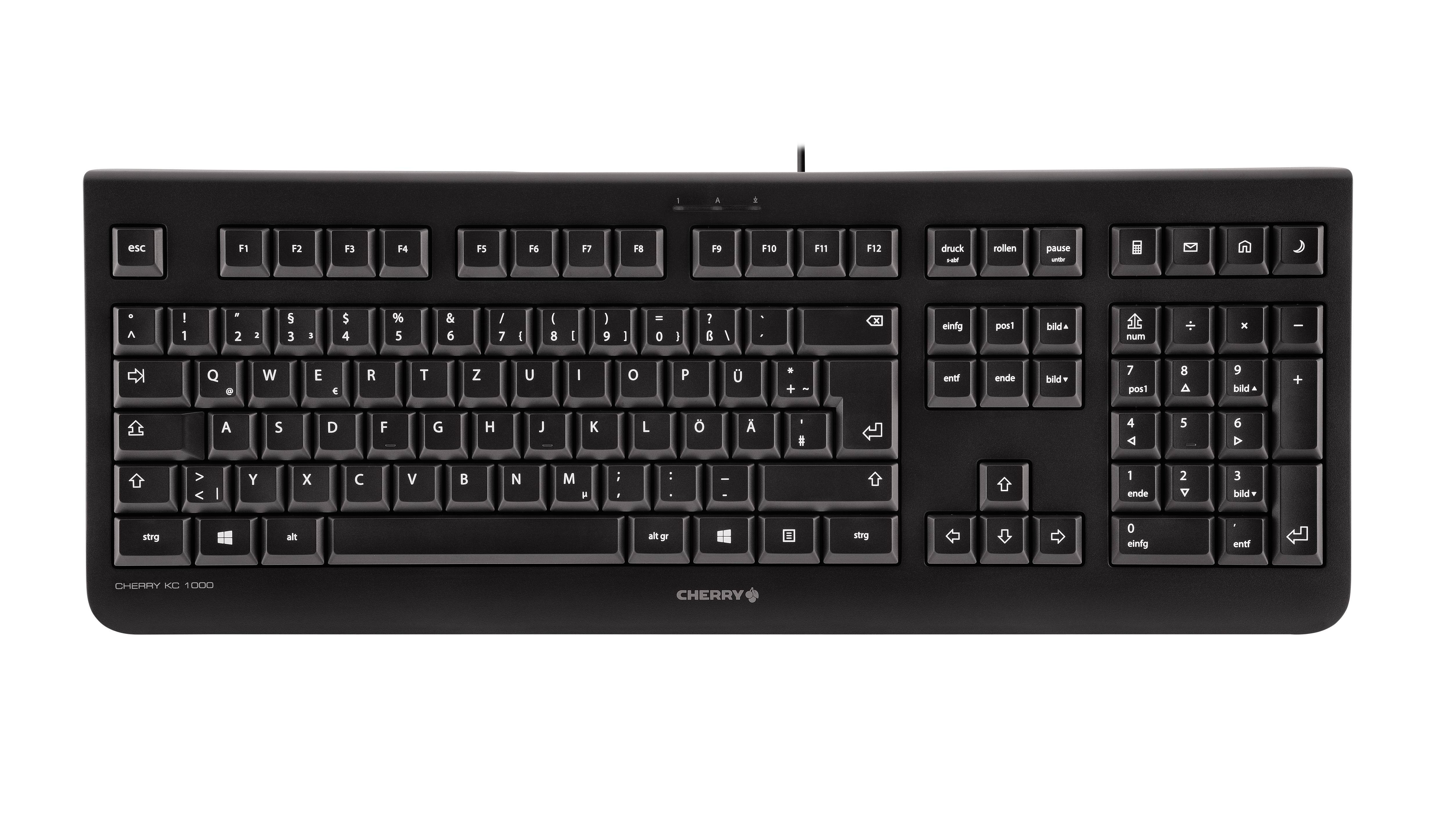 CHERRY KC 1000 - Tastatur - USA - Schwarz