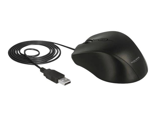 DeLOCK - Maus - Für Linkshänder - optisch - 5 Tasten