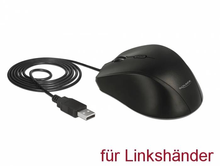 DeLOCK - Maus - Für Linkshänder - optisch - 5 Tasten