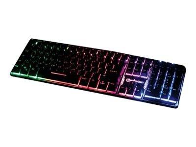 MANHATTAN USB-Gaming-Tastatur mit LEDs und Metallunterseite