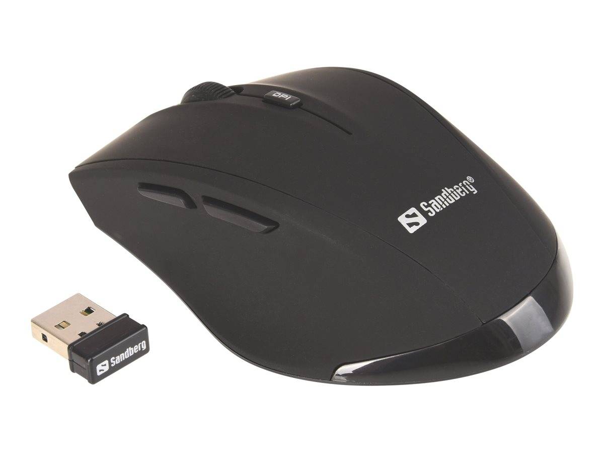 Sandberg Pro - Maus - 5 Tasten - kabellos - 2.4 GHz - kabelloser Empfänger (USB)