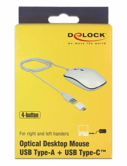 DeLOCK - Maus - rechts- und linkshändig - optisch