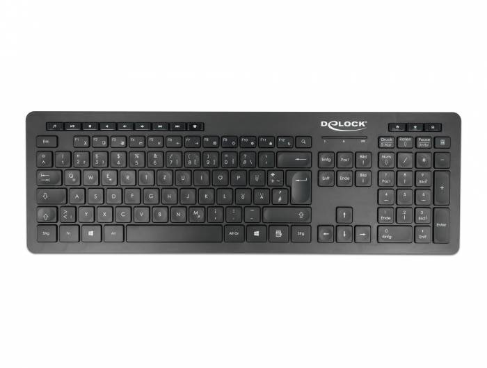 Delock - Silent - Tastatur - kabellos - 2.4 GHz