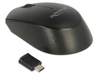 DeLOCK mini - Maus - rechts- und linkshändig - optisch - 3 Tasten - kabellos - 2.4 GHz - kabelloser Empfänger (USB)