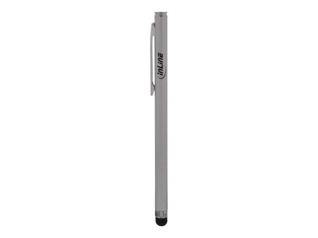 INLINE - Stylus - Stift für Touchscreens von Smartphone und Tablet - silber