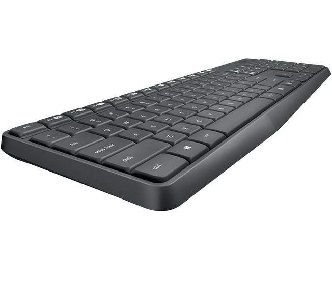Logitech MK235, Standard, Kabellos, RF Wireless, Schwarz, Maus enthalten