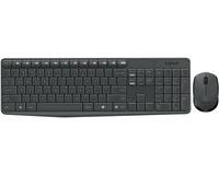 Logitech MK235, Standard, Kabellos, RF Wireless, Schwarz, Maus enthalten