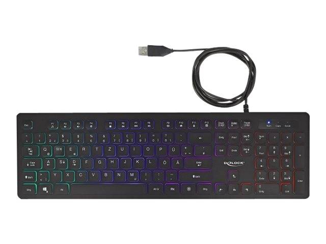 DeLOCK - Tastatur - backlit - USB - QWERTZ - Deutsch