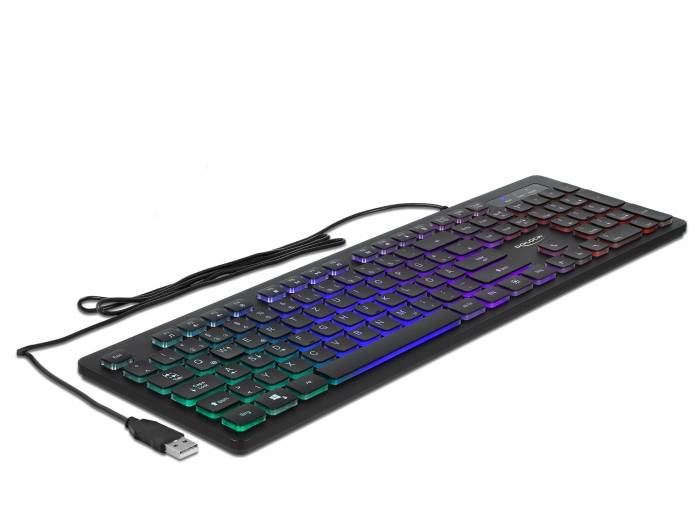DeLOCK - Tastatur - backlit - USB - QWERTZ - Deutsch
