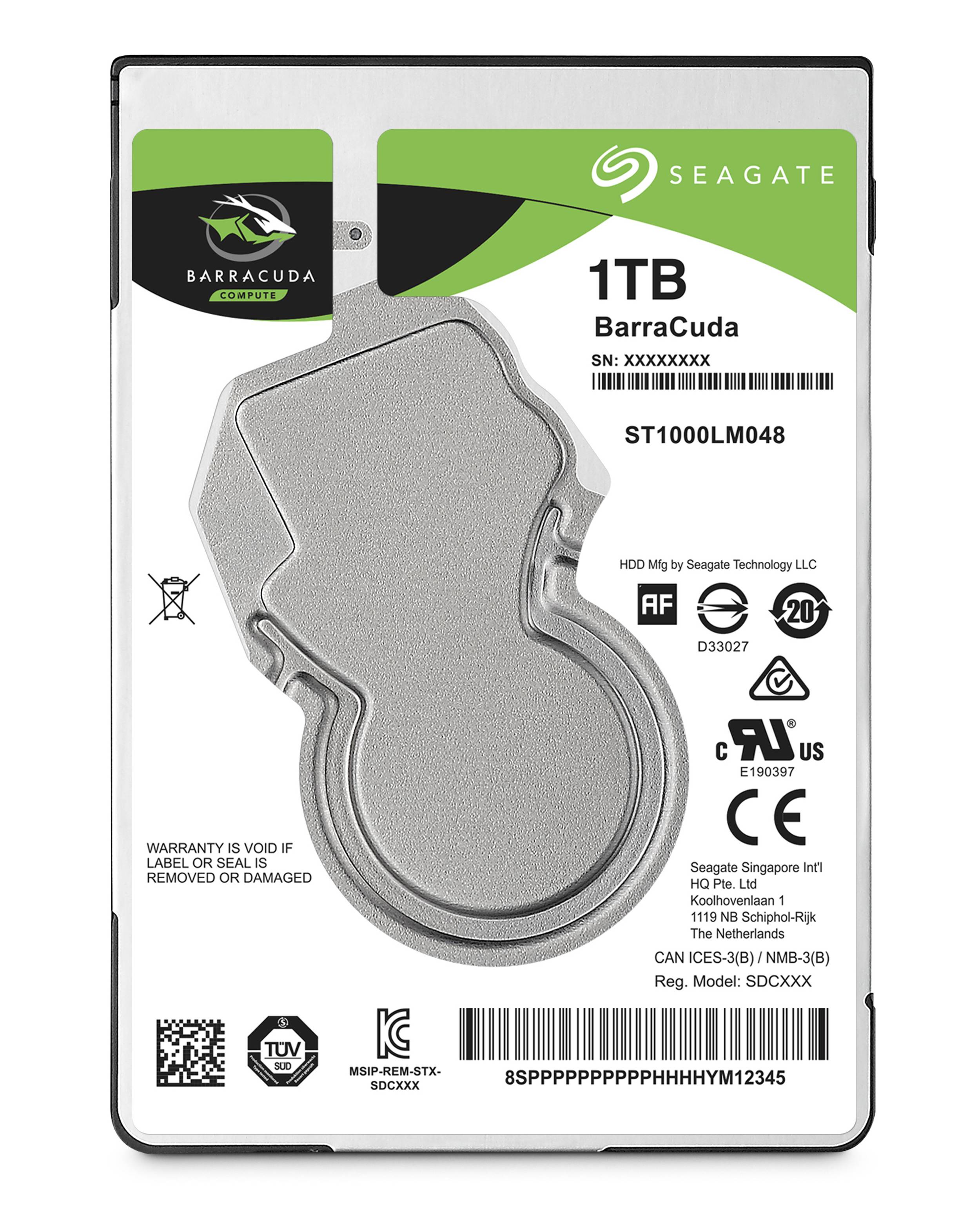 Seagate 6.3cm (2.5") 1TB SATA3 BarraCuda 5400 128MB 7mm