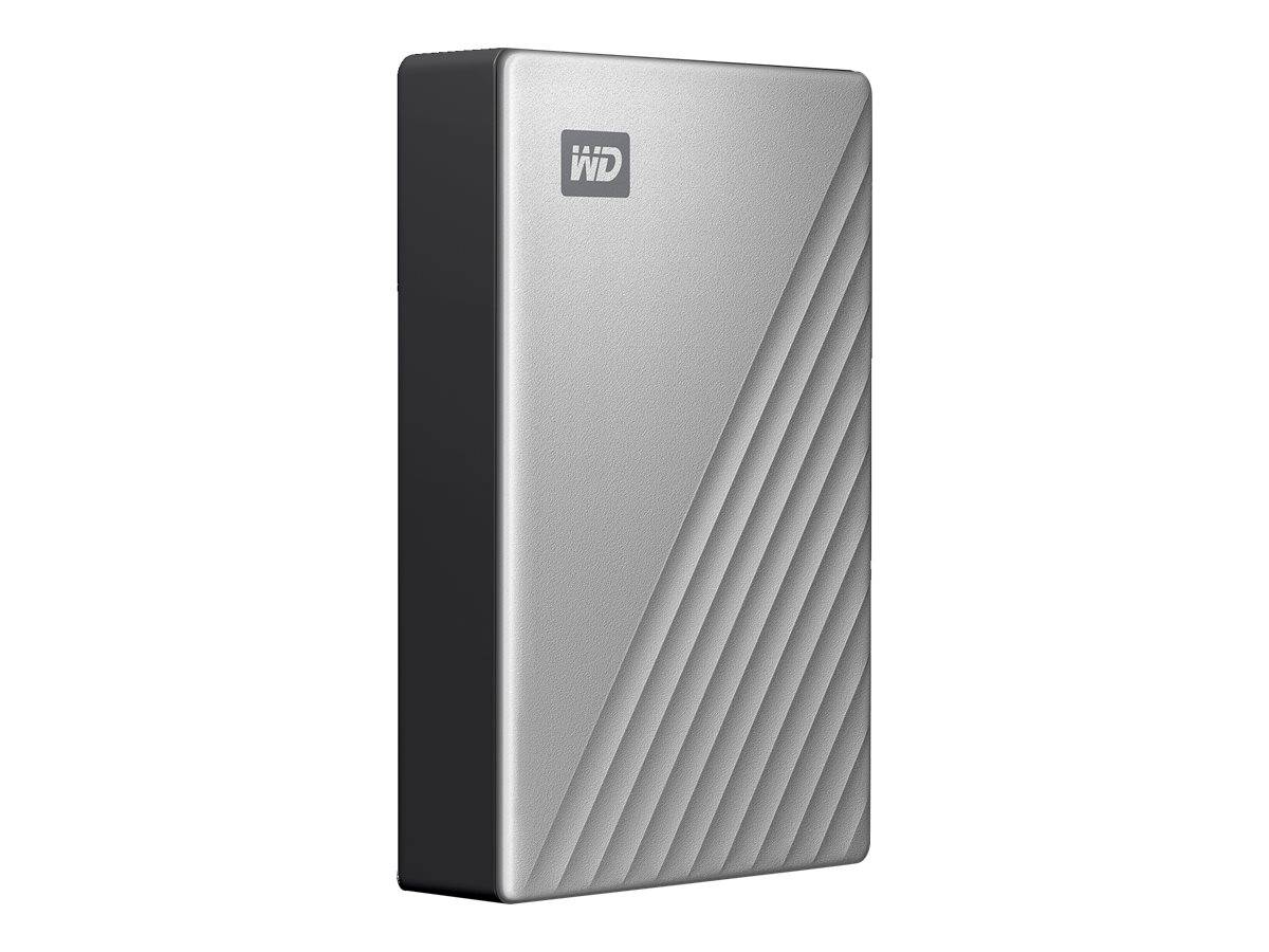WD My Passport Ultra 4TB Silver USB-C/USB3.0 HDD 6,4cm 2,5Zoll Metal finish RTL portable extern