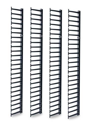 APC - Kabelführungsplatte für Schaltschrank - Schwarz - 48U (Packung mit 4)