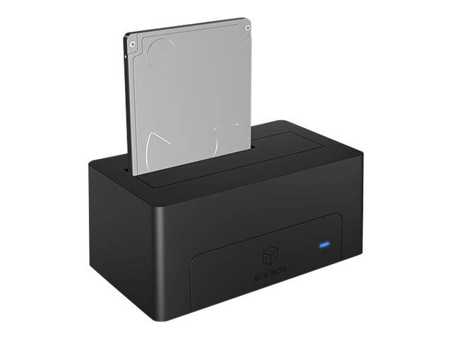 ICY BOX IB-1121-C31 - HDD-Dockingstation mit blaue LED vorn, lüfterlos Schächte: 1 - 2,5"" / 3,5"" gemeinsam genutzt (6,4