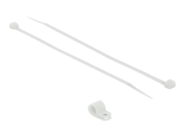 DeLOCK - Kabelbinder-Kit - 25 cm - weiß