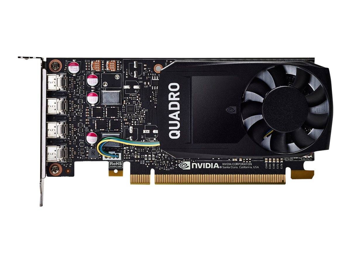 NVIDIA Quadro P1000 - Grafikkarten - 1 GPUs - Quadro P1000 - 4 GB GDDR5 - PCIe 3.0 x16 - 4 x Mini DisplayPort - für Workstation Z2 G4 (MT, SFF)