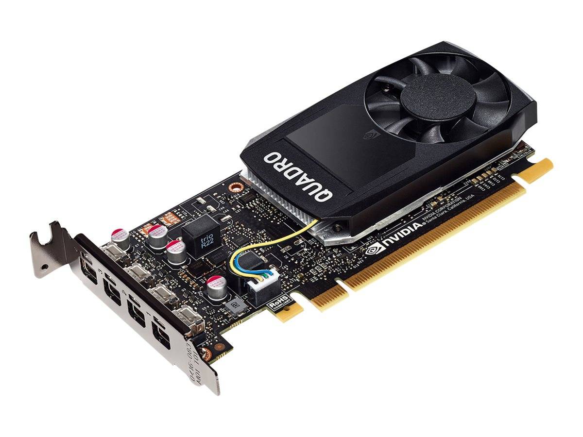 NVIDIA Quadro P1000 - Grafikkarten - 1 GPUs - Quadro P1000 - 4 GB GDDR5 - PCIe 3.0 x16 - 4 x Mini DisplayPort - für Workstation Z2 G4 (MT, SFF)