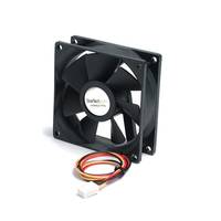 StarTech.com 80mm Gehäuselüfter - Lüfter 8cm für PC Gehäuse mit 3-pin Molex Stecker (80mmx80mmx25mm)