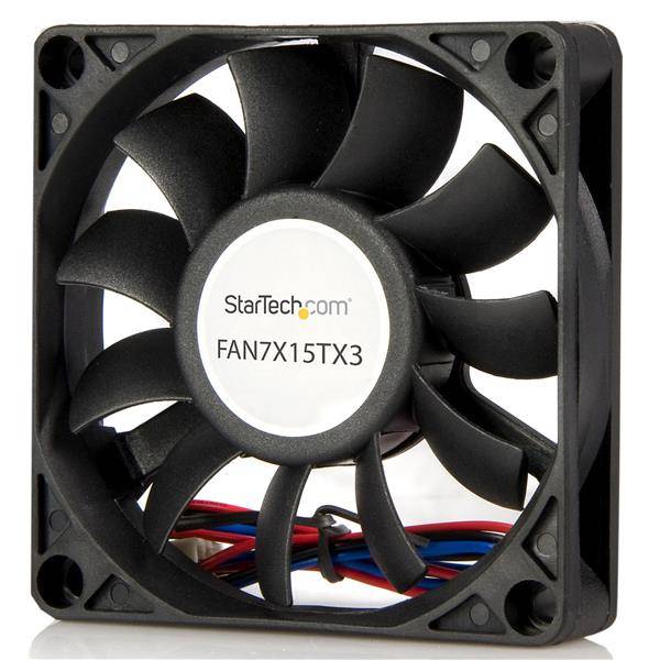 Black StarTech.com Computerlüfter mit der Bezeichnung „FAN7X15TX3