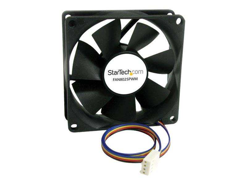BlackStarTech.com 80 mm Computerkühler mit vier Montagelöchern und mehrfarbigem Stromkabel