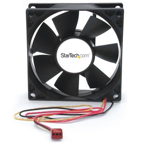 StarTech.com 80mm Gehäuselüfter - 8cm Lüfter für PC Gehäuse mit 3 pin Molex Stecker (80mmx80mmx25mm)