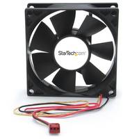 StarTech.com 80mm Gehäuselüfter - 8cm Lüfter für PC Gehäuse mit 3 pin Molex Stecker (80mmx80mmx25mm)