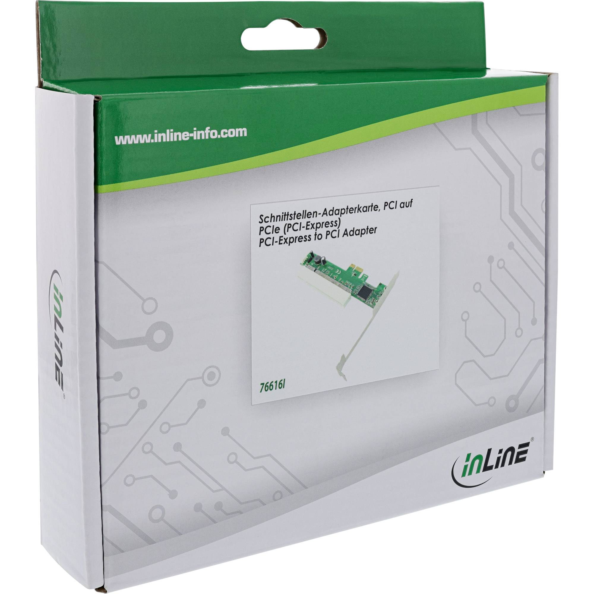 INLINE - Schnittstellen-Adapterkarte - PCI auf PCIe (PCI-Express)