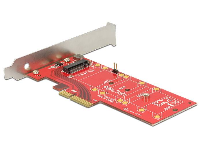 DeLOCK PCI Express x4 Card > 1 x internal NVMe M.2 Key M 110 mm with heat sink