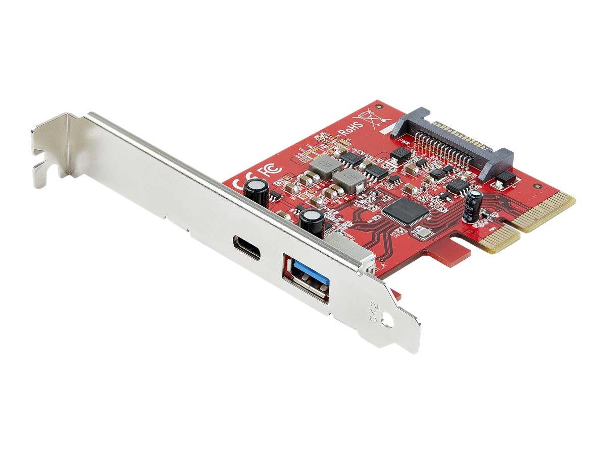 StarTech.com 2-Port 10Gbps USB-A & USB-C PCIe Card, USB 3.1 Gen 2 PCI Express Type C/A Host Controller Card Adapter, USB