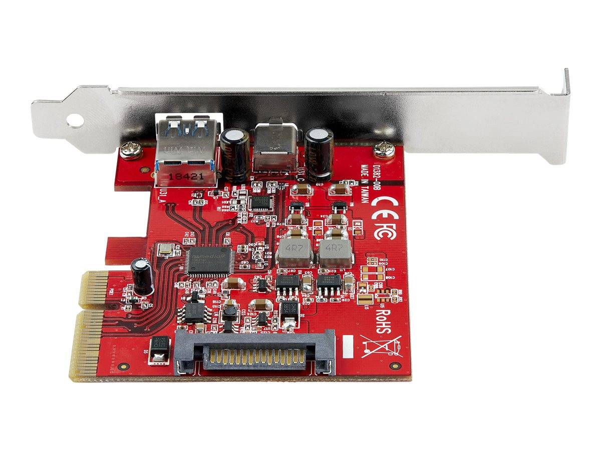 StarTech.com 2-Port 10Gbps USB-A & USB-C PCIe Card, USB 3.1 Gen 2 PCI Express Type C/A Host Controller Card Adapter, USB