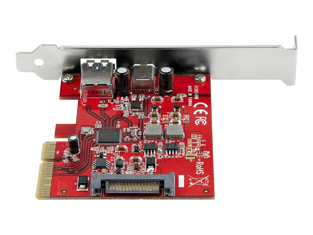 StarTech.com 2-Port 10Gbps USB-A & USB-C PCIe Card, USB 3.1 Gen 2 PCI Express Type C/A Host Controller Card Adapter, USB