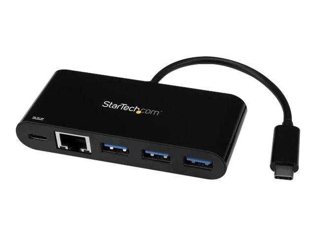 StarTech.com USB-C auf Ethernet Adapter mit 3 Port USB 3.0 Hub und Stromversorgung