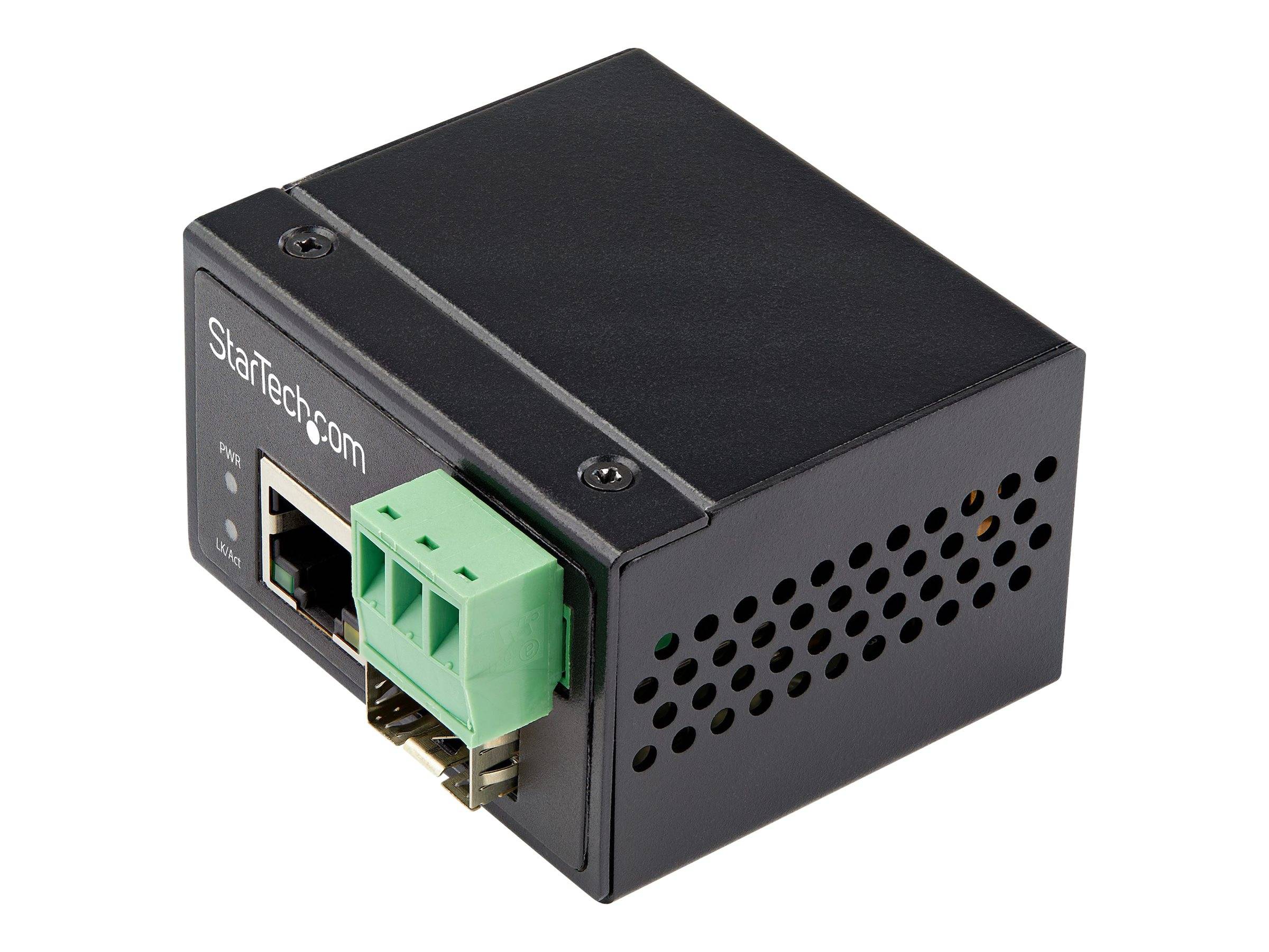 StarTech.com Industrial Media Converter - 100 Mbit/s Medienkonverter LWL Kupfer - Singlemode-/Multimode Glasfaser auf Ku