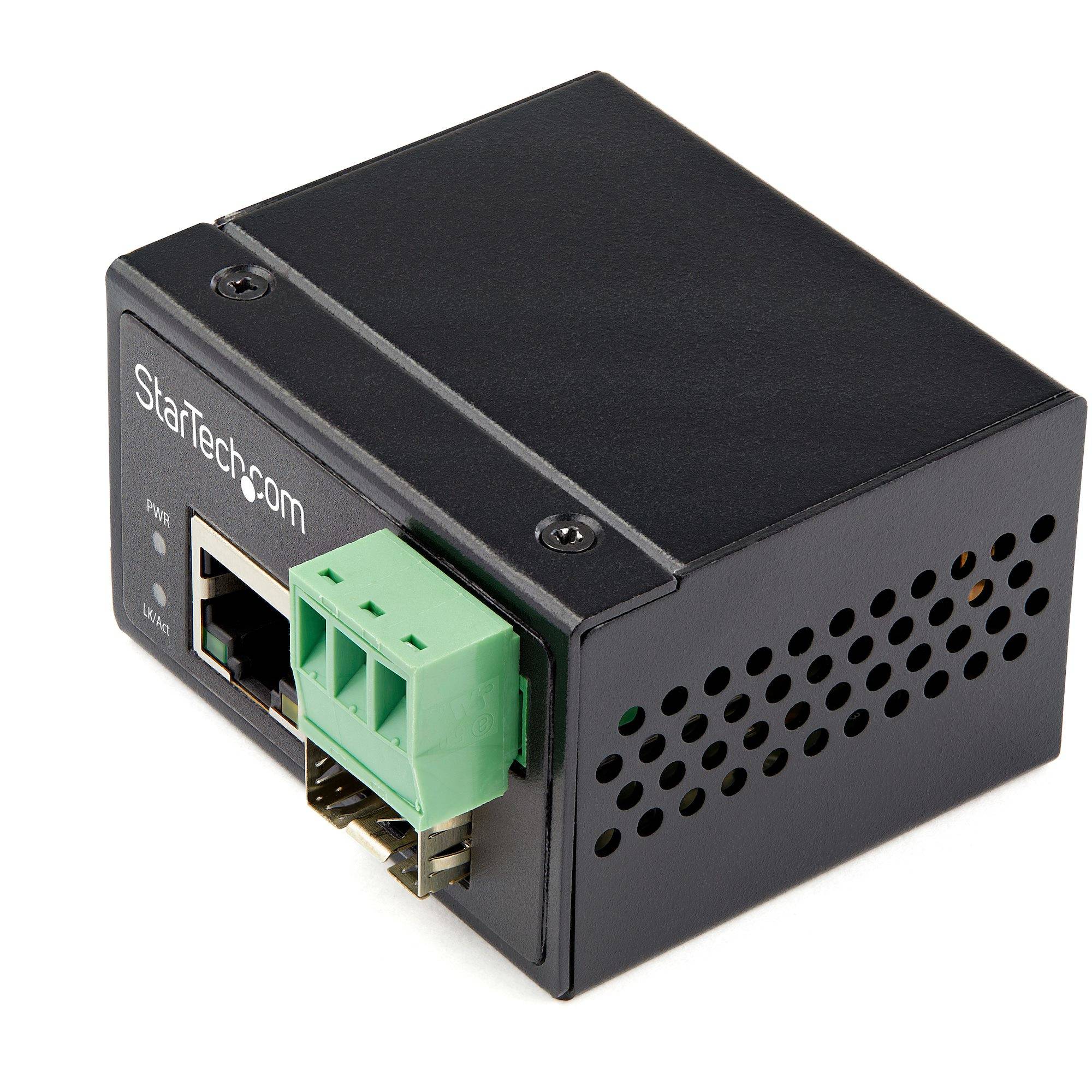 StarTech.com Industrial Media Converter - 100 Mbit/s Medienkonverter LWL Kupfer - Singlemode-/Multimode Glasfaser auf Ku