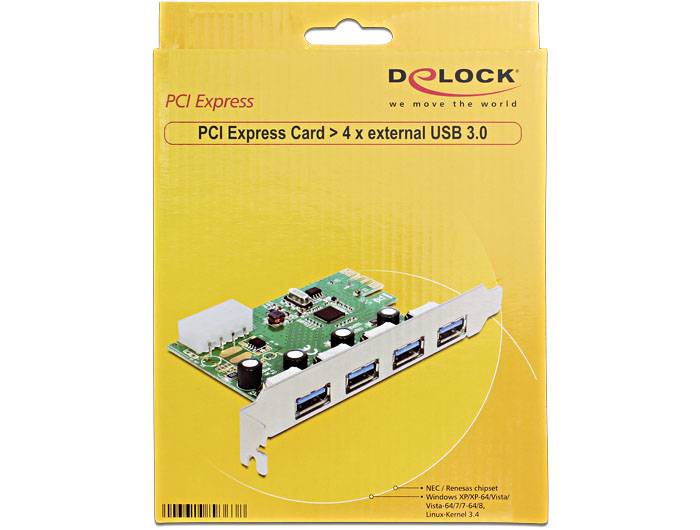 DeLock PCI Express Card > 4 x external USB 3.0