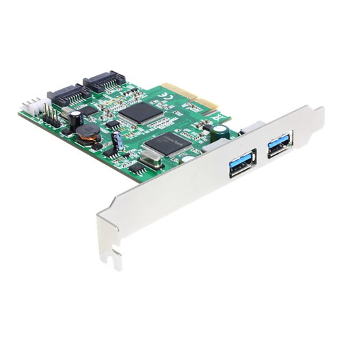 DeLOCK PCI Express Card > 2 x external USB 3.0, 2 x internal SATA 6 Gb/s