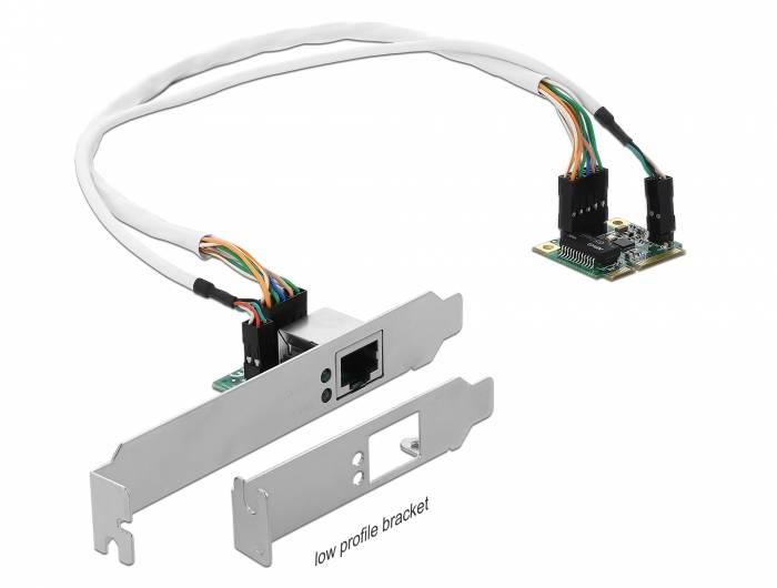 DeLOCK Mini PCIe I/O PCIe half size 1 x Gigabit LAN Low Profile